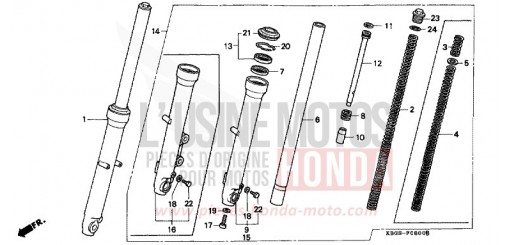 FOURCHETTE AVANT CB250X de 1999